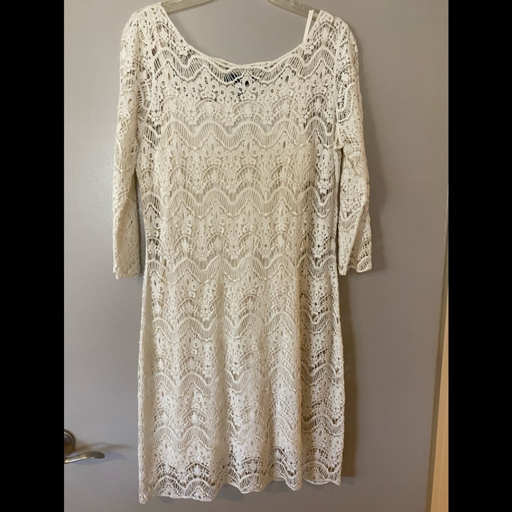 Ralph Lauren crochet lace dress with slip dress - Large